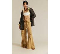 We The Free Sky Riser Knit Wide-Leg Pull-On Pants at Free People in Sepia Tone, Size: Large - female