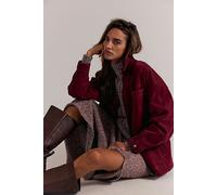 We The Free Sloane Vegan Suede Jacket at Free People in Cabernet, Size: Large - female