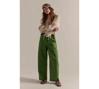 We The Free Stand Up Barrel Chino Pants at Free People in Calla Green, Size: US 2 - female
