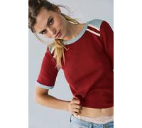 We The Free Stargazer Colorblock Three-Quarter Sleeve Tee at Free People in Red Springs Combo, Size: XS - female