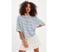We The Free Summer Stripe Tee at Free People in Chambray Combo, Size: Medium - female