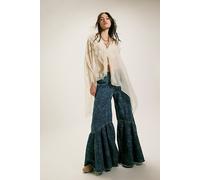 We The Free Sunshine Mid-Rise Wide-Leg Jeans at Free People in Bluejay Combo, Size: Small - female