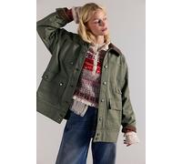 We The Free Sweet Talk Flannel-Lined Barn Coat Jacket at Free People in Keep Sake Clover, Size: Small - female