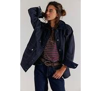 We The Free Sweet Talk Flannel-Lined Barn Coat Jacket at Free People in Washed Black, Size: Small - female