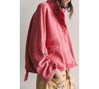 We The Free Tally Sweatshirt Cardi at Free People in Flame Red, Size: Medium - female