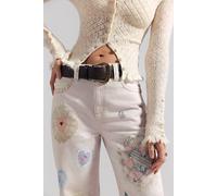 We The Free Tinsley Printed Jeans at Free People in Illusions Heirloom Ivory, Size: 30 - female