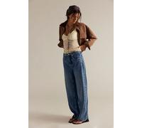 We The Free Truro Baggy Puddle Jeans at Free People in Water Stoned Blue, Size: 33 - female