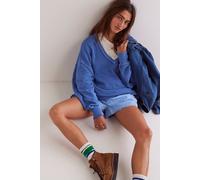 We The Free Venice V-Neck Sweatshirt at Free People in Dutch Blue, Size: Small - female