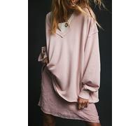 We The Free Venice V-Neck Sweatshirt at Free People in Lilac Bloom, Size: Small - female