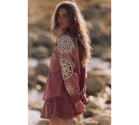 We The Free Washed And Crafted Crochet Polo at Free People in Washed Pink Combo, Size: Small - female