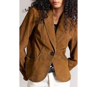 We The Free Whip Smart Suede Blazer Jacket at Free People in Brown, Size: Medium - female