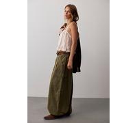 We The Free Wild Winds Cinched Wide-Leg Lightweight Jeans at Free People in Forest, Size: Large - female