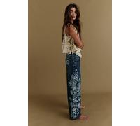 We The Free Willow Floral Embroidered Jeans at Free People in Forget Me Not, Size: 26 - female