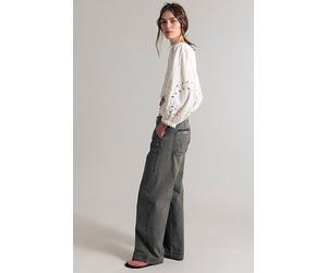 We The Free Yours Truly Low-Rise Cargo Chino Pants at Free People in Forest Shadow, Size: US 12 - female