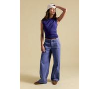 We The Free Yours Truly Low-Rise Cargo Chino Pants at Free People in Harbor, Size: US 4 - female