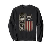 We The People 1776 Vertical Patriotic Flag Design Sweatshirt