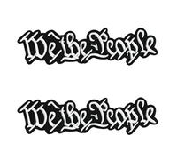 We The People,2 Pcs Funny Tactical Patch Morale Fastener Iron on Sew on Embroidered Biker Meme Emblem,Punk Applique Patch for DIY Repair Clothes, Uniforms, Jackets, Vests, Bags Dog Vest