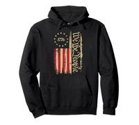 We the People American Flag Design Vintage USA Statement Pullover Hoodie