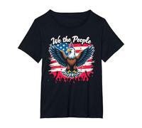 We The People Know How to Party T-Shirt, Women's Plus, Black, 4X