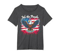 We The People Know How to Party T-Shirt, Women's Plus, Dark Heather Grey, 2X