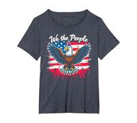We The People Know How to Party T-Shirt, Women's Plus, Heather Blue, 6X