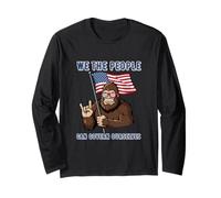 We The People - Leave Us Alone Libertarian Bigfoot Design Long Sleeve T-Shirt
