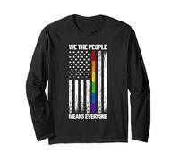 WE The People Means Everyone LGBT Pride American Flag Long Sleeve T-Shirt