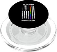 WE THE PEOPLE MEANS EVERYONE LGBT Pride American Flag PopSockets PopGrip for MagSafe