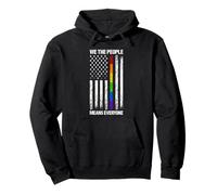 WE THE PEOPLE MEANS EVERYONE LGBT Pride American Flag Pullover Hoodie