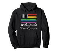 We The People Means Everyone LGBT USA American Flag Pullover Hoodie