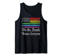 We The People Means Everyone LGBT USA American Flag Tank Top
