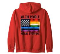 We The People Means Everyone Pride Equality Flag Zip Hoodie