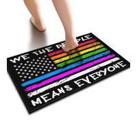 We The People Means Everyone Welcome Mat/Hall Way Indoor Non Slip | Nonslip Bath Runners Interior Door Mats For Home Entrance - Plastic Patio Light Bath Welcome Indoor Non Slip, Under Sink Mat