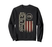 We The People Patriotic American Flag Vintage 1776 Freedom Sweatshirt