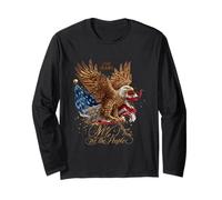 We the People Patriotic Eagle Vintage Flag Celebration Long Sleeve T-Shirt