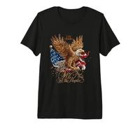 We the People Patriotic Eagle Vintage Flag Celebration Premium T-Shirt