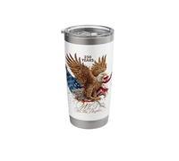 We the People Patriotic Eagle Vintage Flag Celebration Stainless Steel Insulated Tumbler