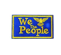 We The People Patriotic Hook and Loop Patch US Constitution Preamble Embroidered Morale Badge Cool America Tactical Patch for Patriotic Adults Military Fans Backpack Molle Vest Clothes Helmets