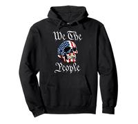 We The People Red White & Blue Skull July 4th American Flag Pullover Hoodie