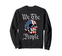We The People Red White & Blue Skull July 4th American Flag Sweatshirt