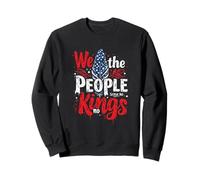 We The People Serve No Kings Patriotic Typography Sweatshirt