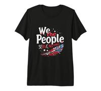 We The People Serve NO Kings Typographic Premium T-Shirt