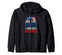 WE THE PEOPLE SERVED NO KINGS Patriotic Zip Hoodie