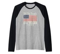 We The People US Constitution 250 Years of Independence Day Raglan Baseball Tee