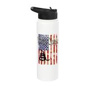 We The People USA Flag 4th July Cool Independence Day Stainless Steel Insulated Water Bottle