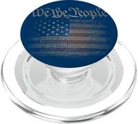 We The People USA Flag 4th of July US Distressed Grunge US PopSockets PopGrip for MagSafe