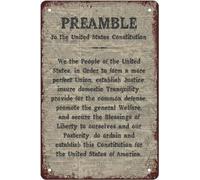 We The People Wall Art American History Classroom Decor Preamble History Poster C Funny Quote Wall Art Tin Sign For Living Room Bathroom Dorm Gym Home Office Coffee Bar Gift For Women Men 8x12 Inch