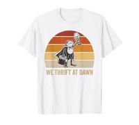 We Thrift At Dawn Funny Frog Thrifting Retro Sunset Lover Value Graphic T-Shirt, Men, White, XL