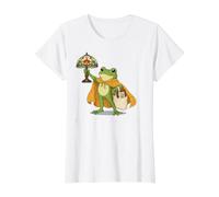 We Thrift At Dawn Thrifting Frog Lover Graphic Collectors Value Graphic T-Shirt, Women, White, S