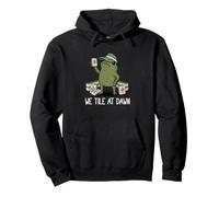 We Tile At Dawn Mahjong Frog Playing Mahjong Game Lovers Pullover Hoodie
